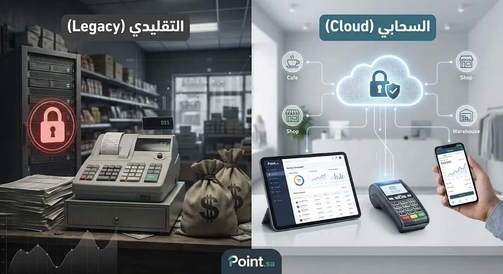 مقارنة بين أنظمة الكاشير التقليدية والسحابية